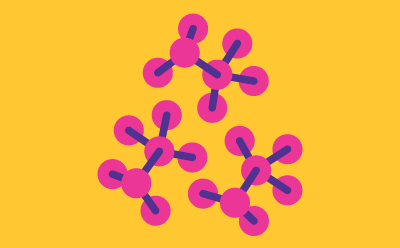 Il y a trois structures distinctes composées de cercles bleus reliés par des lignes, qui ressemblent à des modèles moléculaires. Chaque structure se compose de plusieurs cercles interconnectés de manière non linéaire, ce qui donne une impression de complexité et de diversité. La couleur bleue est uniforme dans toutes les structures et leurs lignes de connexion. Il y a trois structures distinctes composées de cercles bleus reliés par des lignes, qui ressemblent à des modèles moléculaires. Chaque structure se compose de plusieurs cercles interconnectés de manière non linéaire, ce qui donne une impression de complexité et de diversité. La couleur bleue est uniforme dans toutes les structures et leurs lignes de connexion.