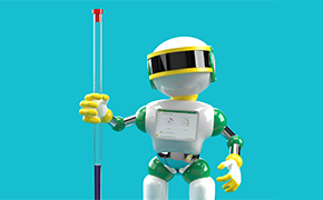 ChemisTwin ChemisTwin® robot holding a beaker