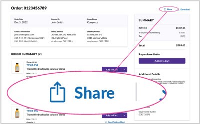 Share order 注文共有のスクリーンショット